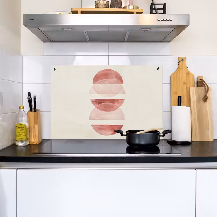Minimalistisch - Cirkels - Roze Inductie beschemer met haakjes klein -sfeer2