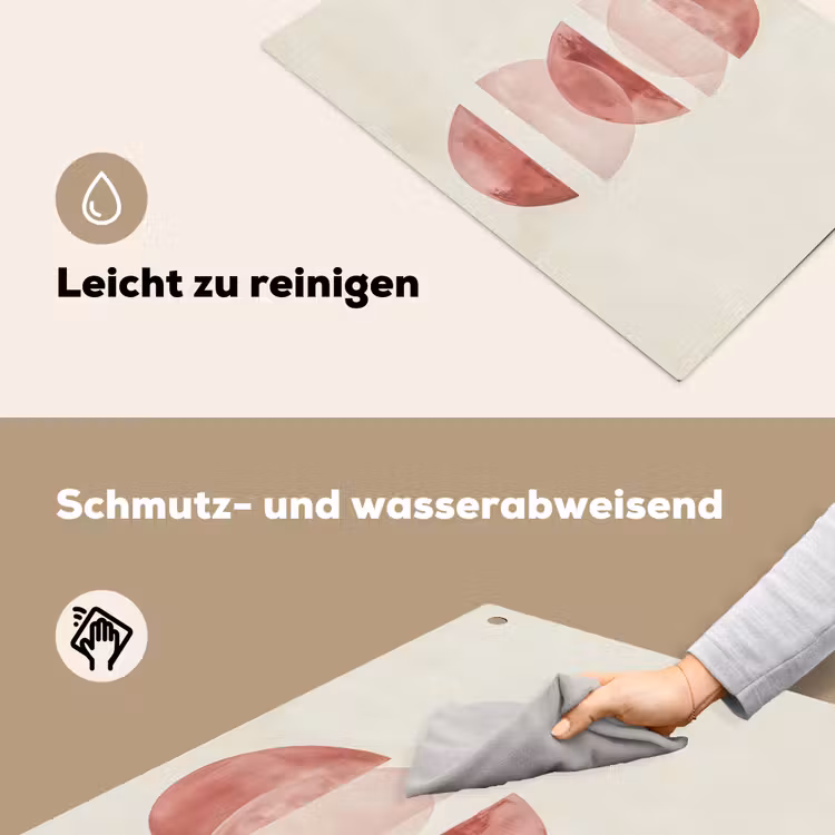Minimalistisch - Cirkels - Roze Inductie beschemer met haakjes klein -ky-schoon-de