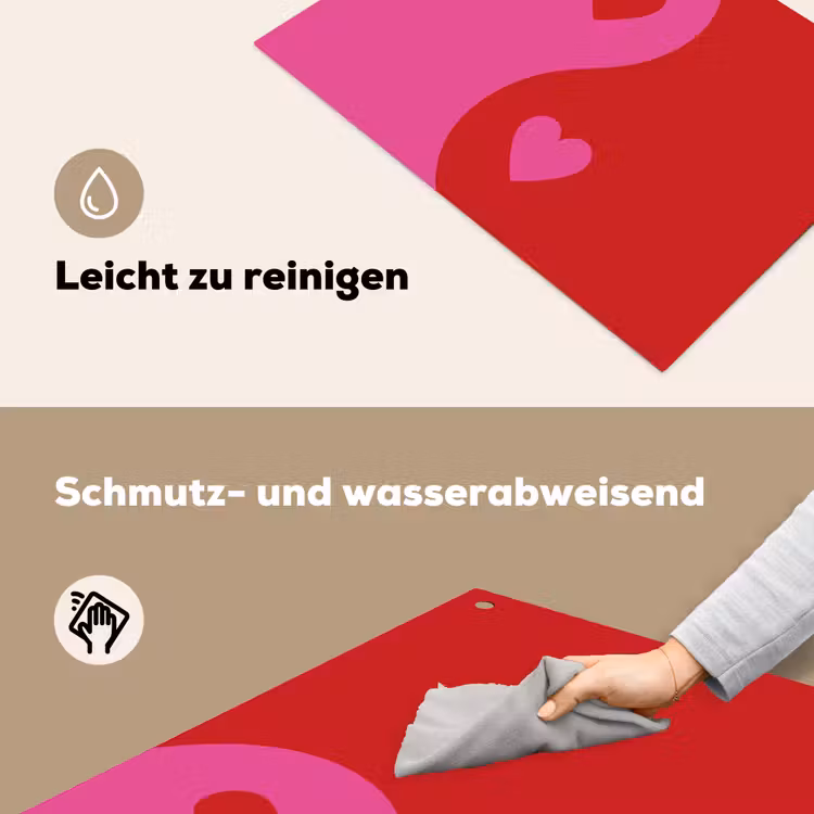 Minimalistisch - Rood - Roze - Hartjes Inductie beschemer met haakjes klein -ky-schoon-de