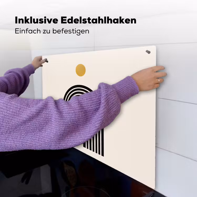 Minimalistisch - Zwarte boog - Gouden cirkel Inductie beschemer met haakjes middel -ky-ophangen-de