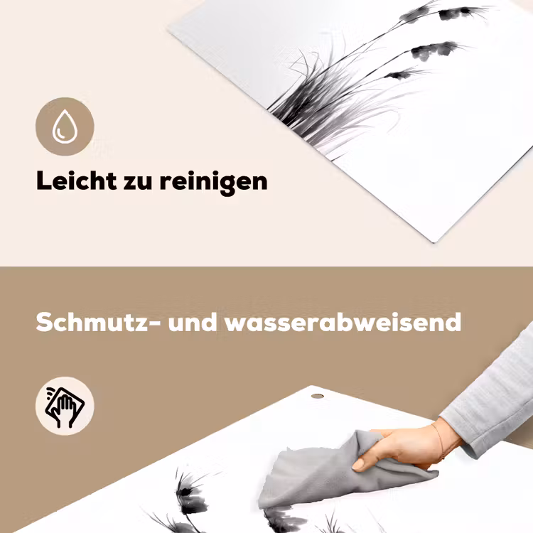 Minimalistisch - Stelen - Wit Inductie beschemer met haakjes klein -ky-schoon-de