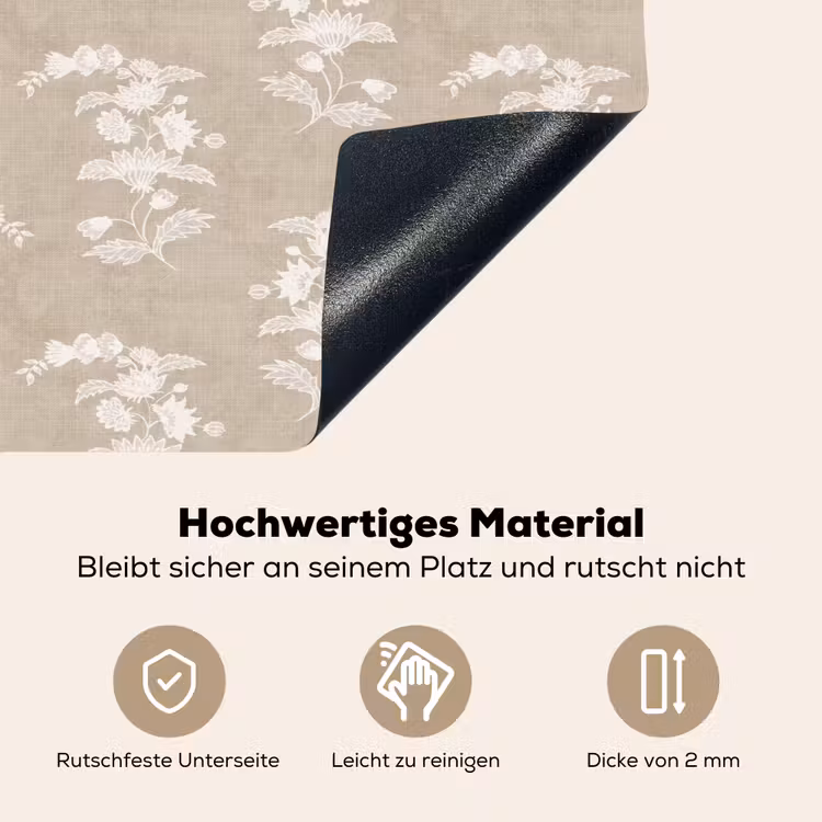 Motief - Beige - Linnen Inductie beschemer met haakjes klein 777 -ky-onderkant-de