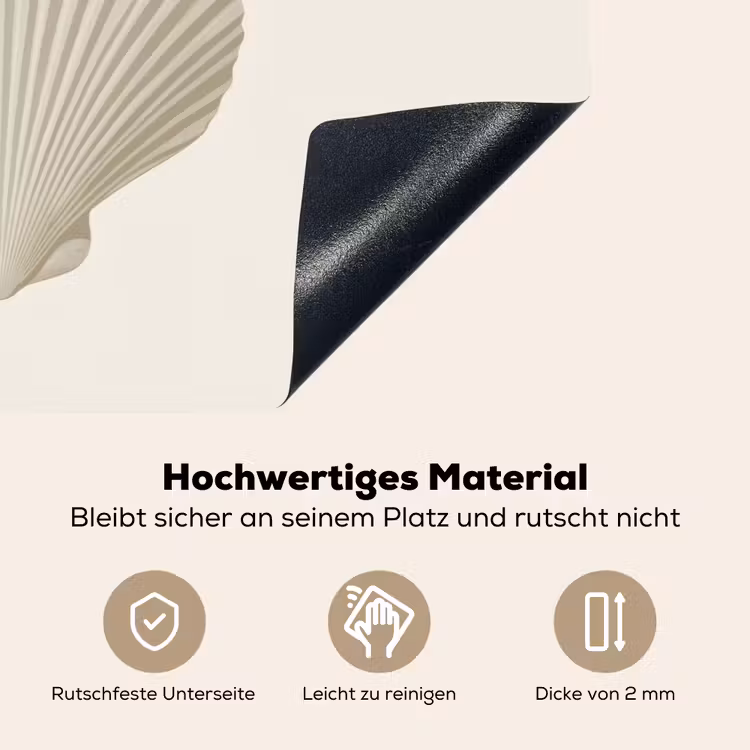 Schelp - Minimalistisch - Wit Inductie beschemer met haakjes klein -ky-onderkant-de