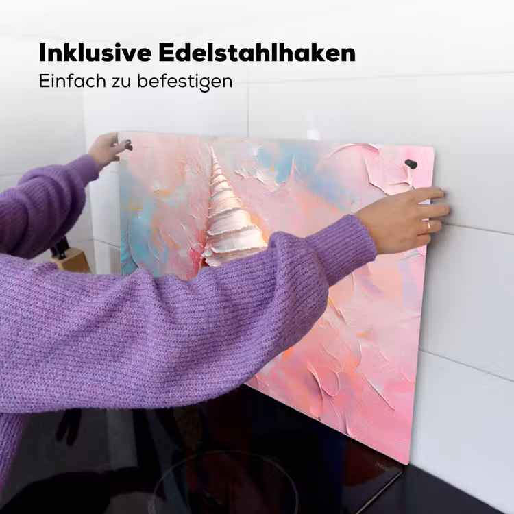 Schelp - Pastel - Pink Inductie beschemer met haakjes klein -ky-ophangen-de