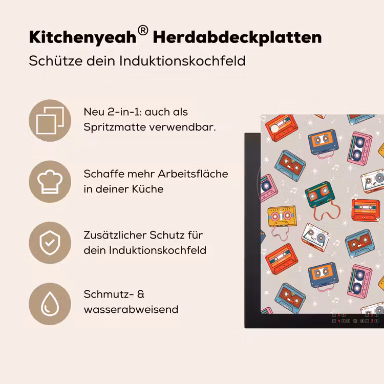 Muziek - Cassette - Patroon Inductie beschemer met haakjes klein 777 -ky-usp-de
