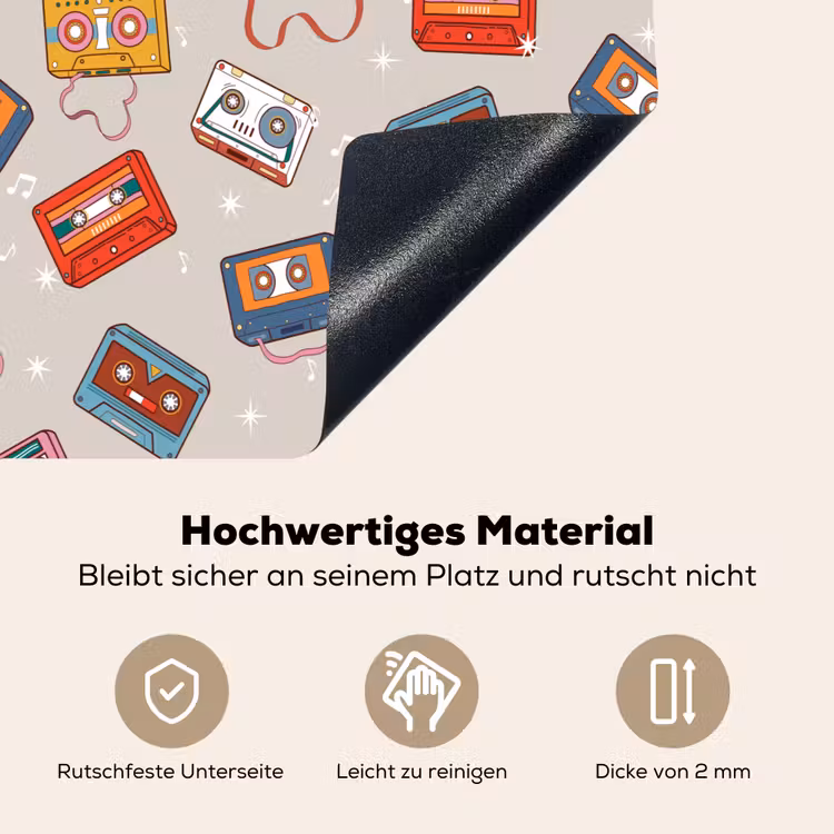 Muziek - Cassette - Patroon Inductie beschemer met haakjes klein 777 -ky-onderkant-de