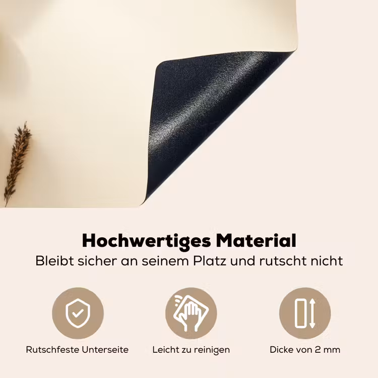Granen - Hout - Kom - Beige Inductie beschemer met haakjes klein -ky-onderkant-de