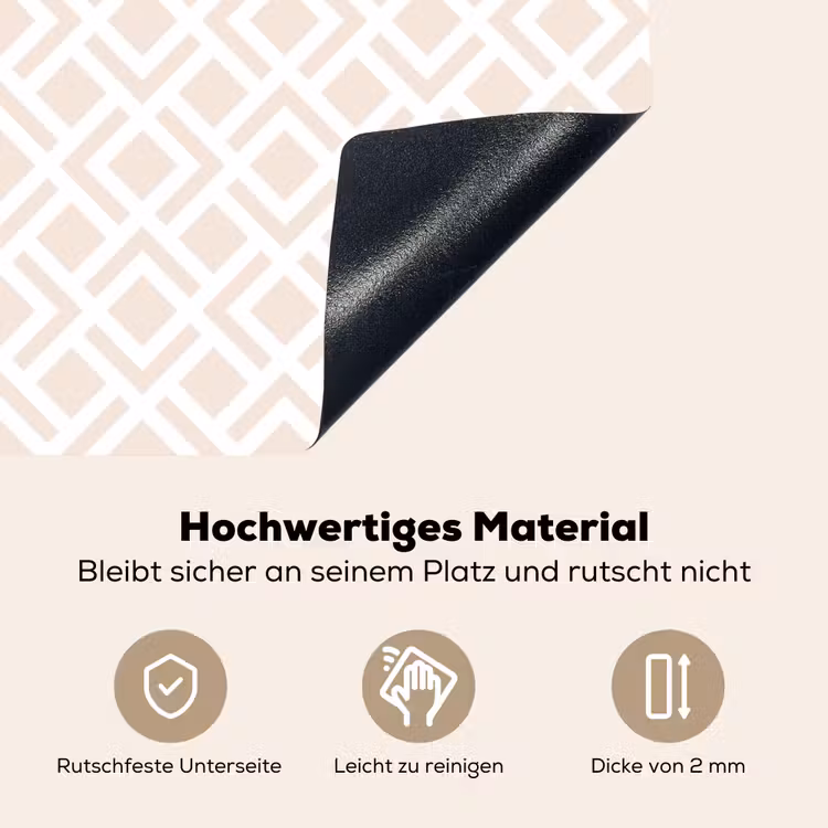 Patronen - Abstract - Beige - Geometrie Inductie beschemer met haakjes klein 777 -ky-onderkant-de