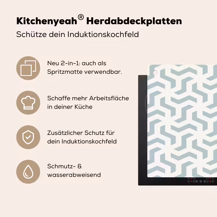 Patronen - Abstract - Groen - Geometrie Inductie beschemer met haakjes klein 777 -ky-usp-de