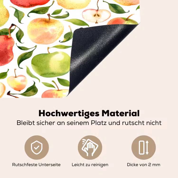 Patroon - Appels - Peren Inductie beschemer met haakjes klein 777 -ky-onderkant-de