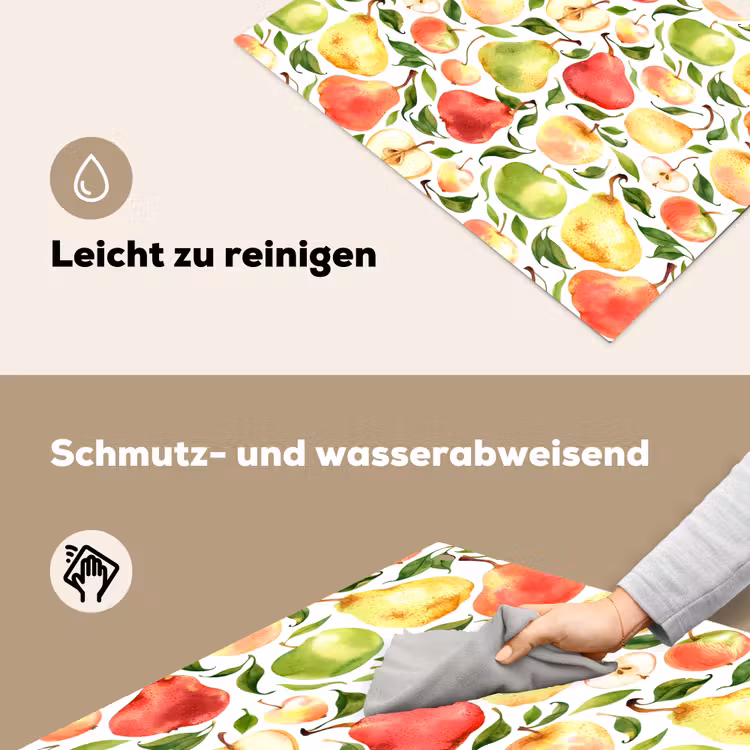Patroon - Appels - Peren Inductie beschemer met haakjes klein 777 -ky-schoon-de