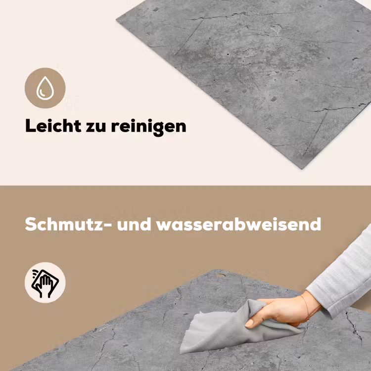 Patronen - Beton - Oud Inductie beschemer met haakjes klein 777 -ky-schoon-de