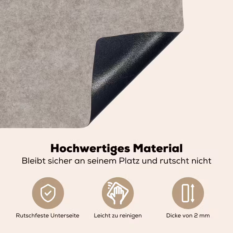 Patroon - Beton - Grijs Inductie beschemer met haakjes klein 777 -ky-onderkant-de