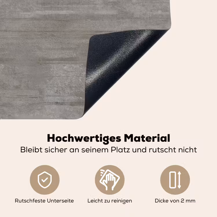 Patroon - Beton - Grijs Inductie beschemer met haakjes klein 777 -ky-onderkant-de