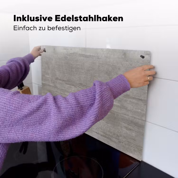 Patroon - Beton - Grijs Inductie beschemer met haakjes klein 777 -ky-ophangen-de