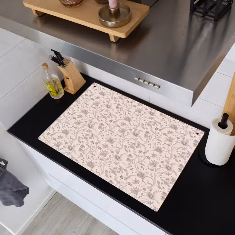 Patroon - Bloemen - Paars Inductie beschemer met haakjes klein 777 -sfeer1