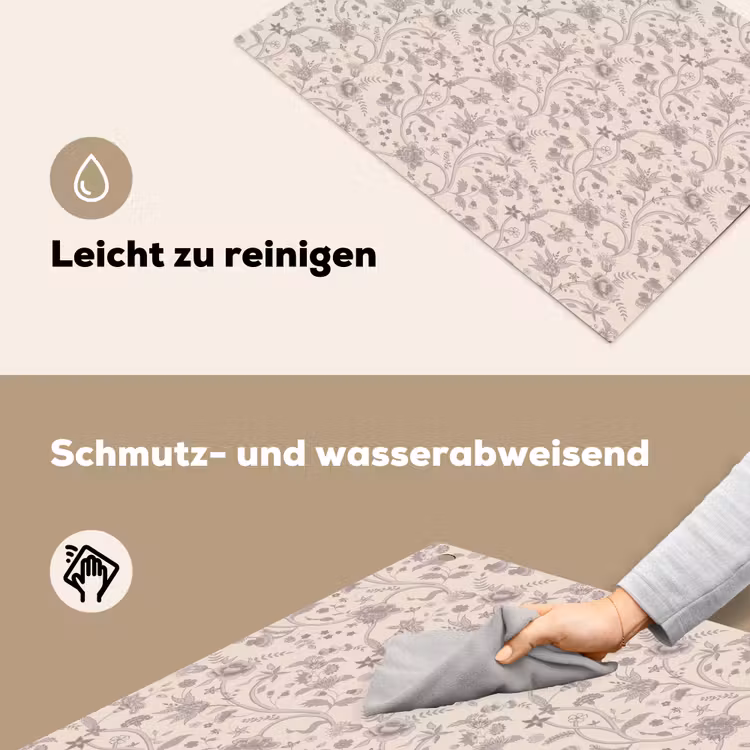 Patroon - Bloemen - Paars Inductie beschemer met haakjes klein 777 -ky-schoon-de