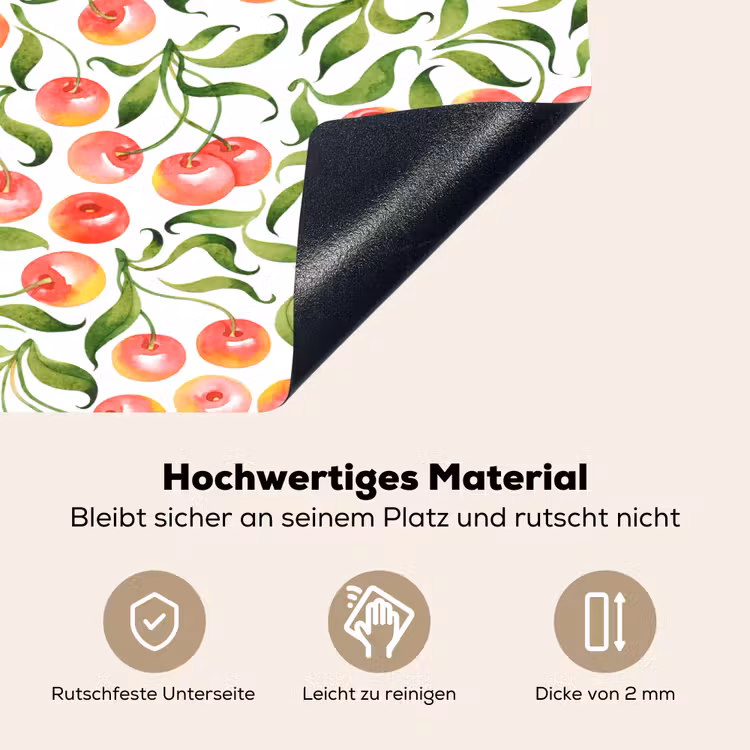 Patroon - Kersen - Wit Inductie beschemer met haakjes klein 777 -ky-onderkant-de