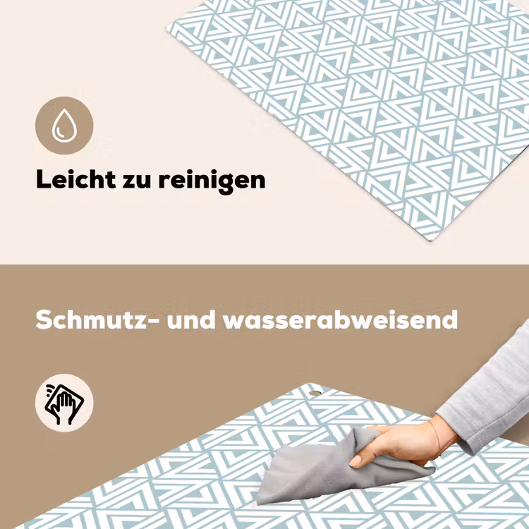 Patroon - Lijn - Design - Groen Inductie beschemer met haakjes klein 777 -ky-schoon-de