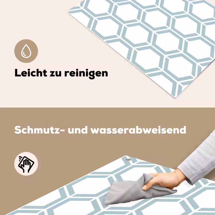 Patroon - Lijn - Design - Hexagon Inductie beschemer met haakjes klein 777 -ky-schoon-de