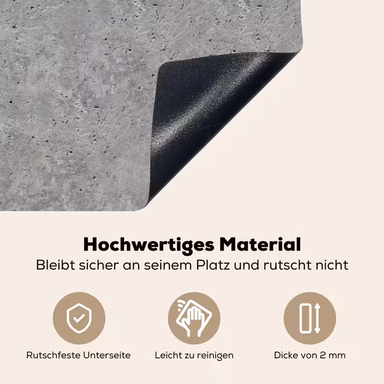 Patroon - Cement - Beton Inductie beschemer met haakjes klein 777 -ky-onderkant-de