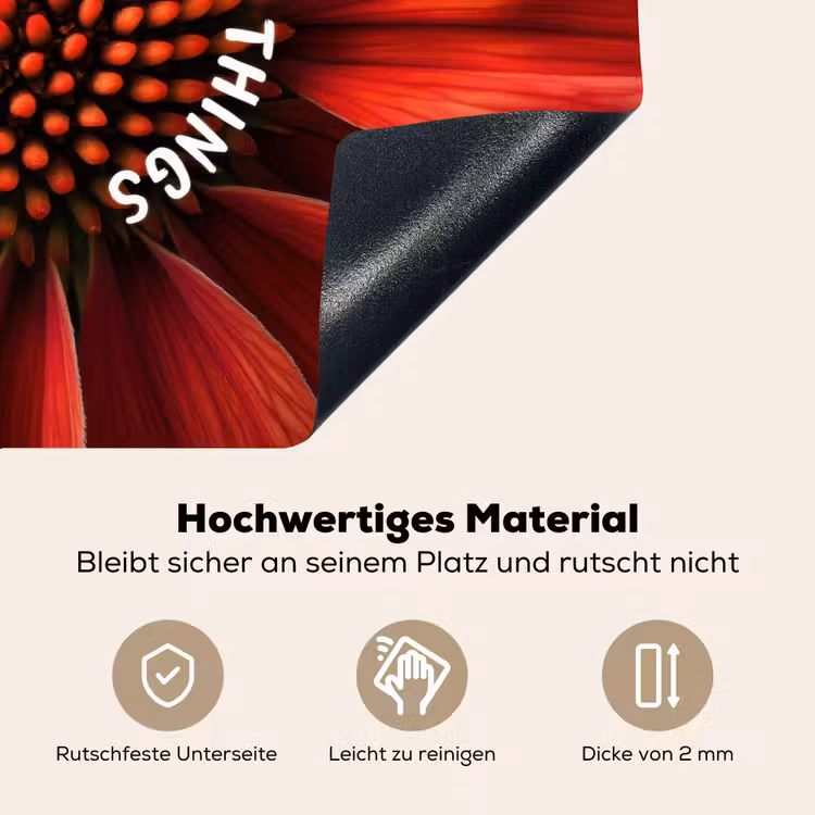 Close up - Bloem - Quote - Rood Inductie beschemer met haakjes klein -ky-onderkant-de