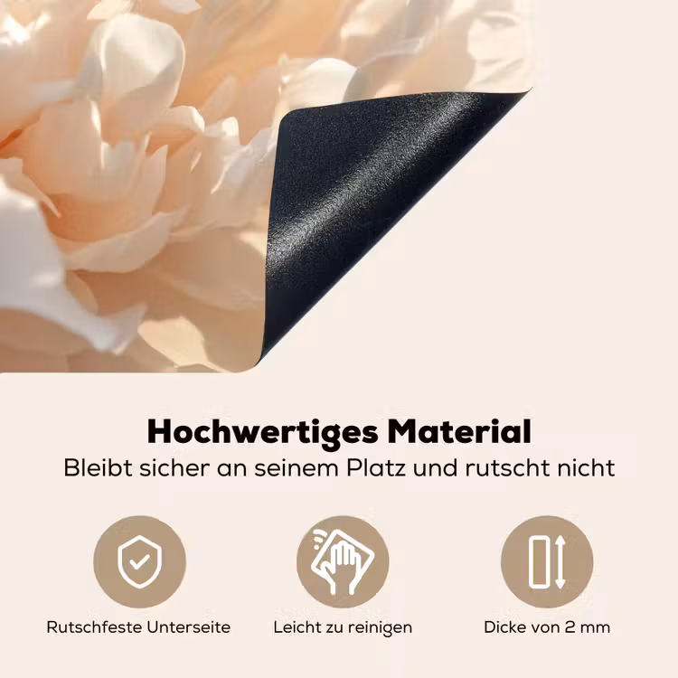 Close up - Pioenroos - Lichtroze Inductie beschemer met haakjes klein -ky-onderkant-de