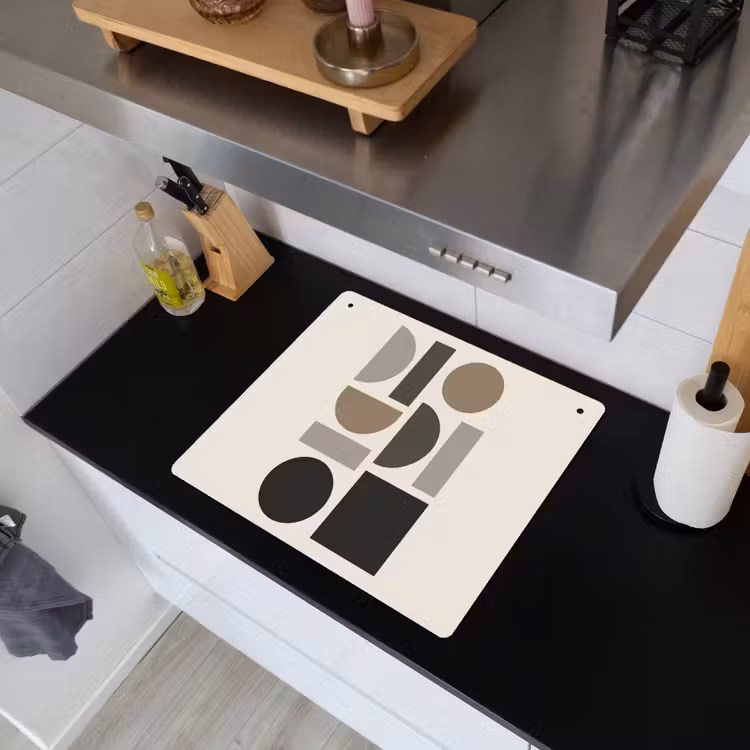Natuurlijke tinten - Grafisch - Verticale compositie Inductie beschemer met haakjes middel -sfeer1