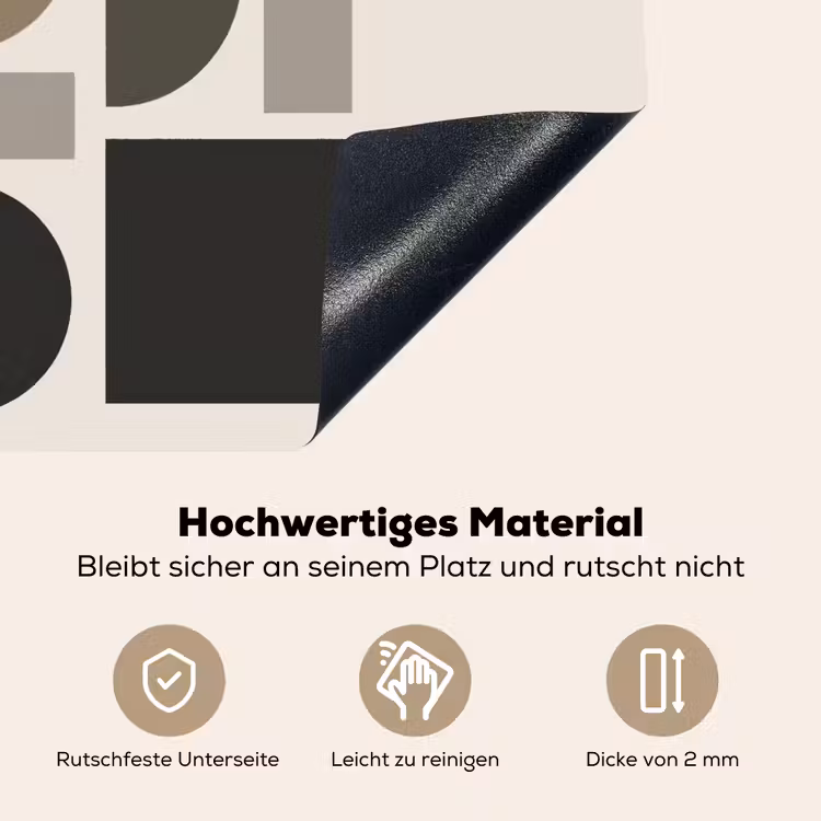 Natuurlijke tinten - Grafisch - Verticale compositie Inductie beschemer met haakjes middel -ky-onderkant-de