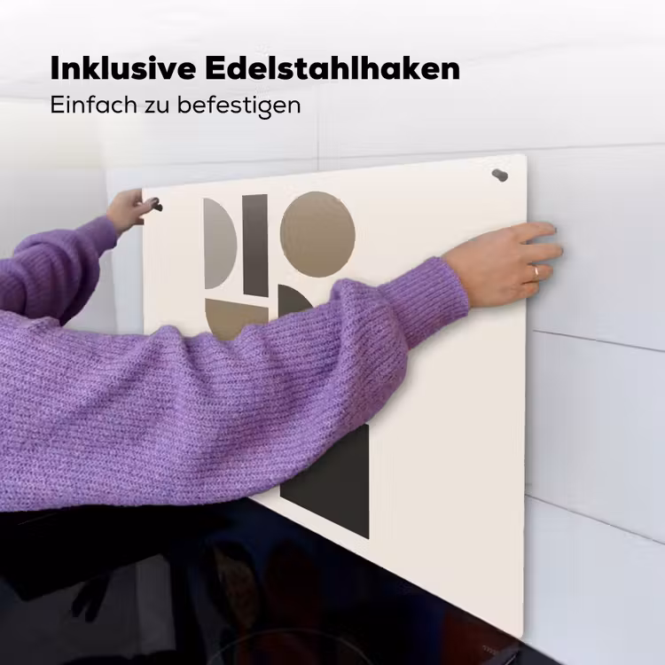 Natuurlijke tinten - Grafisch - Verticale compositie Inductie beschemer met haakjes middel -ky-ophangen-de