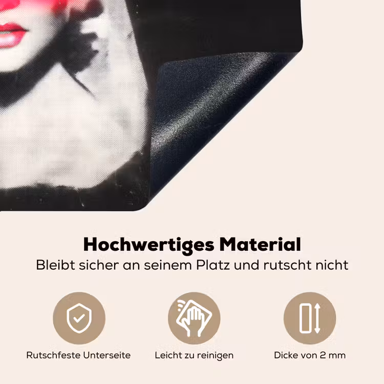 Neon - Letters - Vintage - Vrouw Inductie beschemer met haakjes klein -ky-onderkant-de