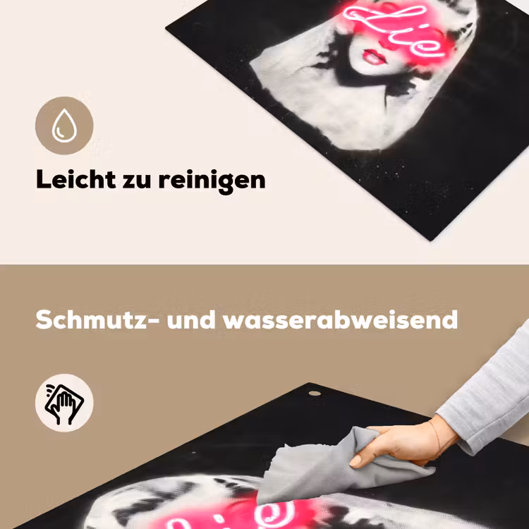 Neon - Letters - Vintage - Vrouw Inductie beschemer met haakjes klein -ky-schoon-de