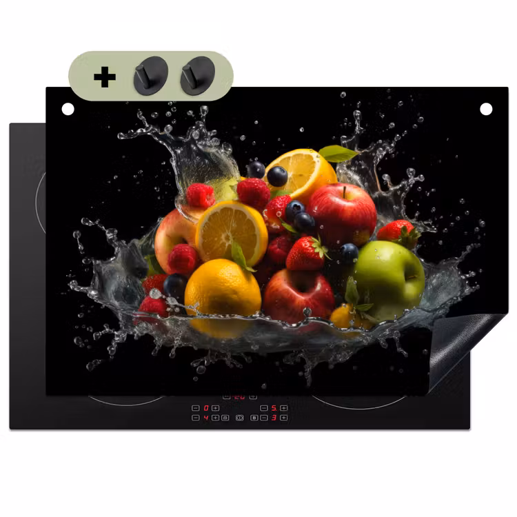 Fruit - Appel - Sinaasappel - Rode vruchten - Water Inductie beschemer met haakjes klein -3d