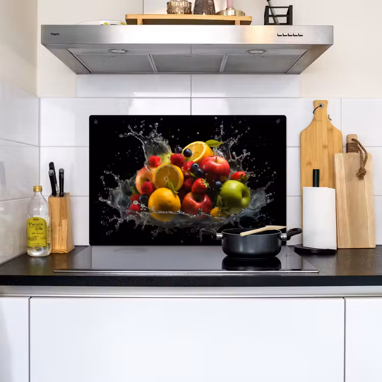 Fruit - Appel - Sinaasappel - Rode vruchten - Water Inductie beschemer met haakjes klein -sfeer2