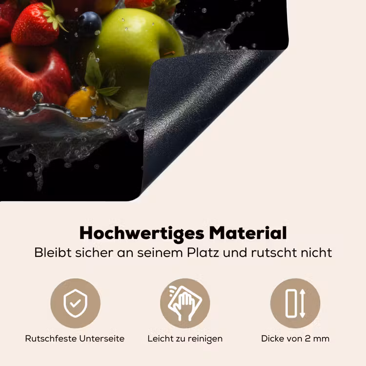 Fruit - Appel - Sinaasappel - Rode vruchten - Water Inductie beschemer met haakjes klein -ky-onderkant-de