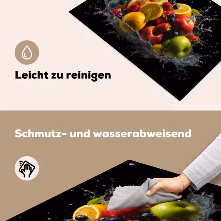 Fruit - Appel - Sinaasappel - Rode vruchten - Water Inductie beschemer met haakjes klein -ky-schoon-de