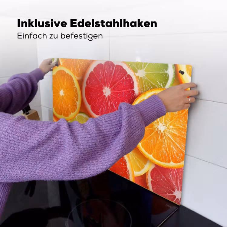 Fruit - Kleurrijk - Close up Inductie beschemer met haakjes klein -ky-ophangen-de