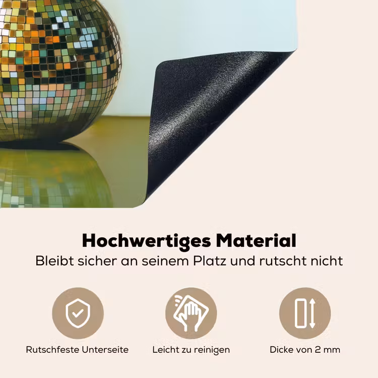 Fruit - Disco - Art - Glitter Inductie beschemer met haakjes klein -ky-onderkant-de