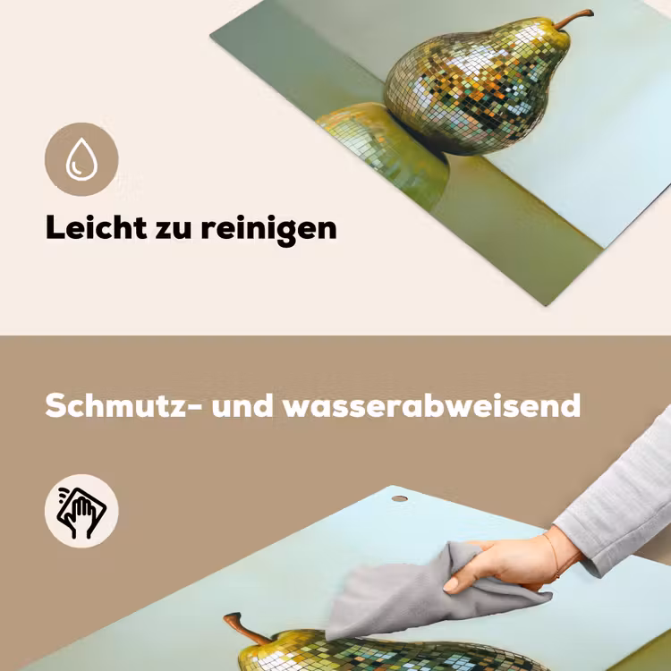 Fruit - Disco - Art - Glitter Inductie beschemer met haakjes klein -ky-schoon-de
