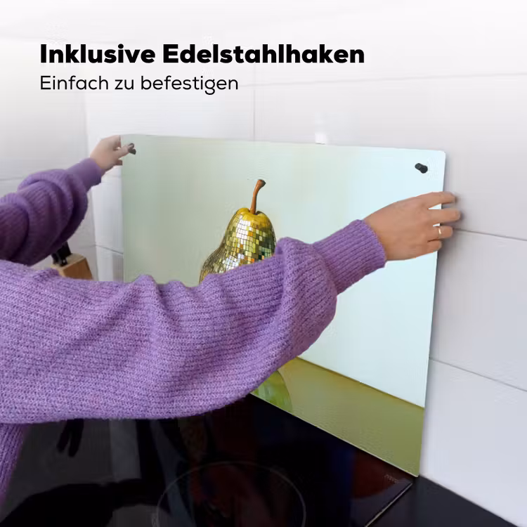 Fruit - Disco - Art - Glitter Inductie beschemer met haakjes klein -ky-ophangen-de