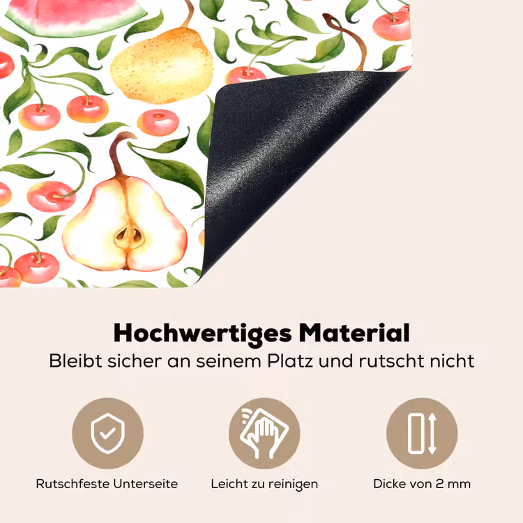 Fruit - Watermeloen - Kersen - Peer Inductie beschemer met haakjes klein 777 -ky-onderkant-de