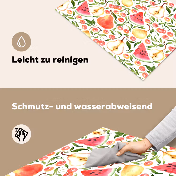Fruit - Watermeloen - Kersen - Peer Inductie beschemer met haakjes klein 777 -ky-schoon-de