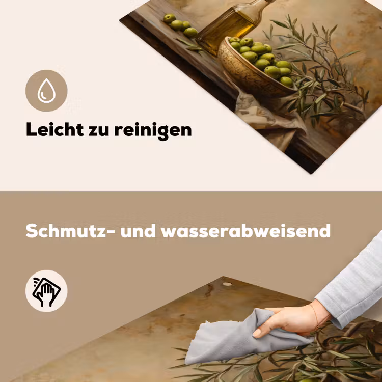 Olijven - Stilleven - Vintage Inductie beschemer met haakjes klein -ky-schoon-de