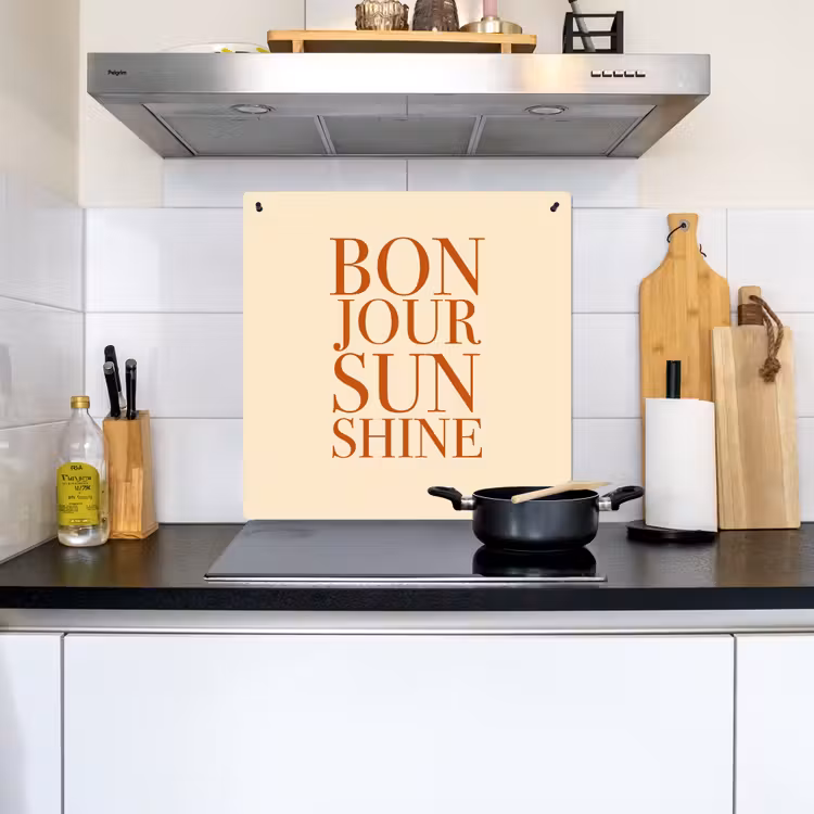 Oranje - Quote - Sun Inductie beschemer met haakjes middel -sfeer2
