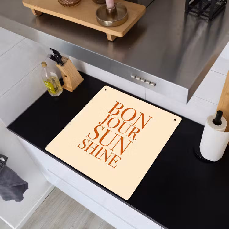 Oranje - Quote - Sun Inductie beschemer met haakjes middel -sfeer1