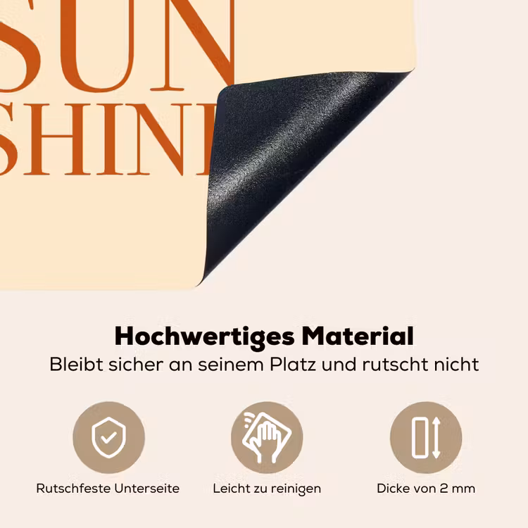 Oranje - Quote - Sun Inductie beschemer met haakjes middel -ky-onderkant-de