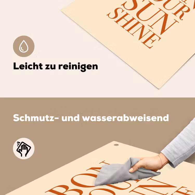 Oranje - Quote - Sun Inductie beschemer met haakjes middel -ky-schoon-de