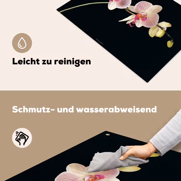 Orchidee - Roze - Bloemen Inductie beschemer met haakjes klein -ky-schoon-de