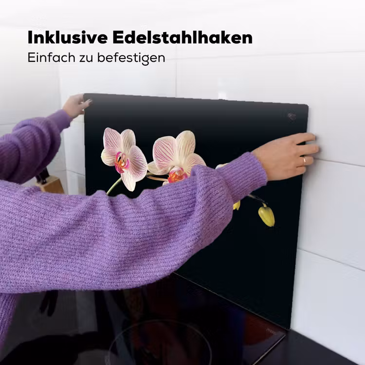Orchidee - Roze - Bloemen Inductie beschemer met haakjes klein -ky-ophangen-de