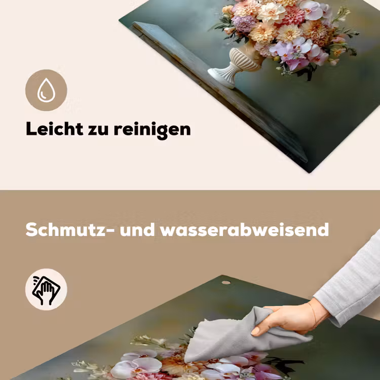 Orchidee - Boeket - Vaas - Bloemen Inductie beschemer met haakjes klein -ky-schoon-de